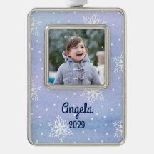 Weiße Schneeflocken Dots Name Jahr Foto