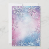 Weiße Schneeflocken Elegantes Weihnachtsfest Party Einladung (Rückseite)