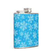 Weiße Schneeflocken Flachmann (Rechts)