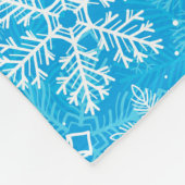 Weiße Schneeflocken Fleecedecke (Ecke)