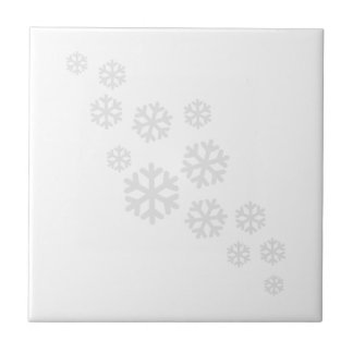 Weiße Schneeflocken Fliese