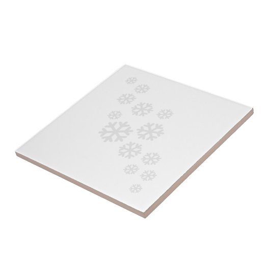 Weiße Schneeflocken Fliese (Seite)