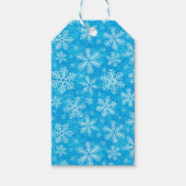 Weiße Schneeflocken Geschenkanhänger (Vorderseite)