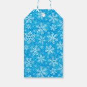 Weiße Schneeflocken Geschenkanhänger (Rückseite)