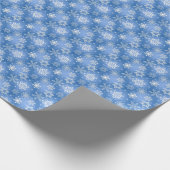 weiße Schneeflocken Geschenkpapier (Ecke)