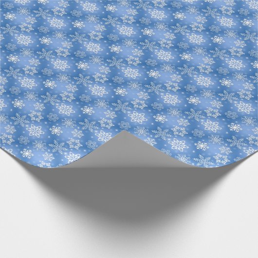 weiße Schneeflocken Geschenkpapier (Ecke)