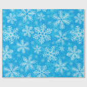 Weiße Schneeflocken Geschenkpapier (Flach)