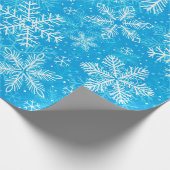 Weiße Schneeflocken Geschenkpapier (Ecke)