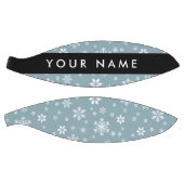 Weiße Schneeflocken, Grau, Ihr Name, Personalisier Basketball (Panele)