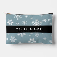 Weiße Schneeflocken, Grau, Ihr Name, Personalisier