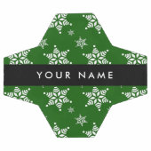 Weiße Schneeflocken, Grün, Ihr Name, Persönlich ge Fußball (Flach)