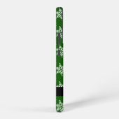 Weiße Schneeflocken, Grün, Ihr Name, Persönlich ge Samsung Galaxy Hülle (Rechte Seite)