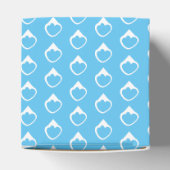 Weiße Schneeflocken hellblaues Geschenk Geschenkschachtel (Oben)