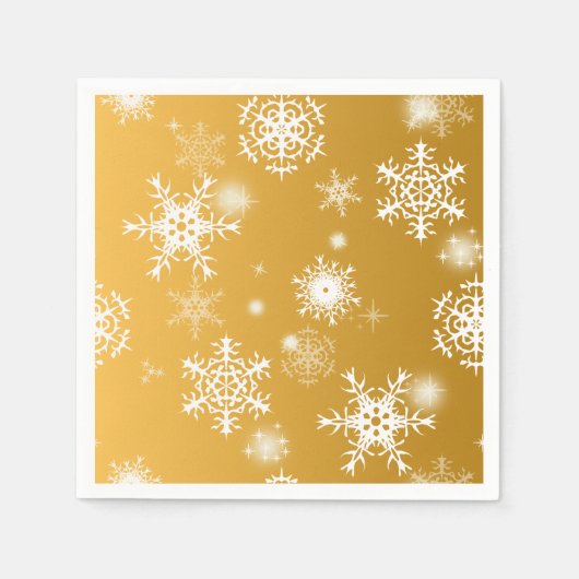 Weiße Schneeflocken im Freien. Serviette (Vorderseite)