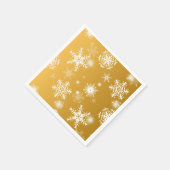 Weiße Schneeflocken im Freien. Serviette (Ecke)