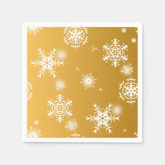 Weiße Schneeflocken im Freien. Serviette (Vorderseite)