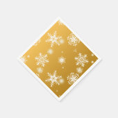 Weiße Schneeflocken im Freien. Serviette (Ecke)