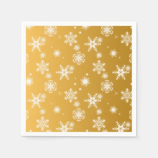 Weiße Schneeflocken im Freien. Serviette (Vorderseite)