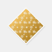 Weiße Schneeflocken im Freien. Serviette (Ecke)