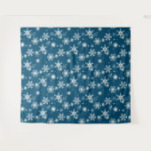 Weiße Schneeflocken im Freien. Wandteppich (Vorderseite (Horizontal))