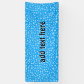 Weiße Schneeflocken im hellblauen Hintergrund Banner (Vertikal)