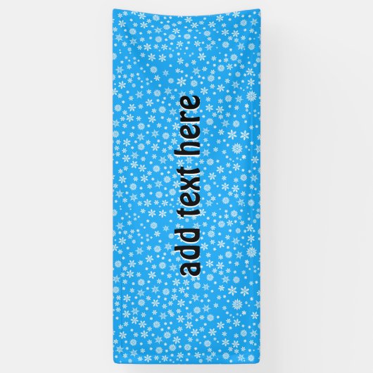 Weiße Schneeflocken im hellblauen Hintergrund Banner (Vertikal)