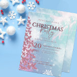 Weiße Schneeflocken im hellblauen Winter Weihnacht Einladung<br><div class="desc">Mit dieser exquisiten Weihnachtsweihnachtsfeier können Sie in das bezaubernde Winterreich der Party Einladung eintauchen. Die ruhige, blaue Kulisse, die an den friedlichen Winterhimmel erinnert, wird durch aufwändige Schneeflocken geschmückt, die den Grundstein für ein fröhliches Fest legen. Die zeitgenössische und raffinierte Typografie verleiht dem Gast eine Atmosphäre der Eleganz und macht...</div>