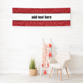 Weiße Schneeflocken im roten Hintergrund Banner (Insitu)