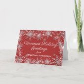 Weiße Schneeflocken im Roten Weihnachtskonzern Karte (Vorderseite)