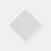 Weiße Schneeflocken im SilberWinter-Muster Serviette (Ecke)