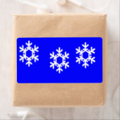 Weiße Schneeflocken in Blau (Insitu)