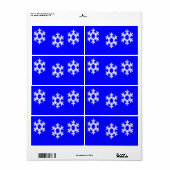 Weiße Schneeflocken in Blau (Vorne)