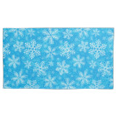 Weiße Schneeflocken Kissenbezug (Vorderseite-Links)