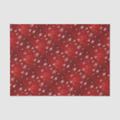 Weiße Schneeflocken mit rotem Hintergrundpapier Seidenpapier (Vorderseite)