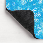 Weiße Schneeflocken Mousepad (Ecke)