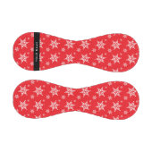 Weiße Schneeflocken, Rot, Ihr Name, Personalisiere Baseball (Paneele)