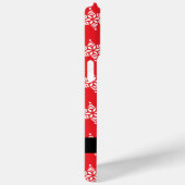 Weiße Schneeflocken, Rot, Ihr Name, Personalisiere Case-Mate iPhone Hülle (Rückseite / Rechts)