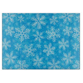 Weiße Schneeflocken Schneidebrett (Vorderseite)