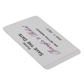 Weiße Schneeflocken Silver Wedding Save the Date Magnet (Rechte Seite)