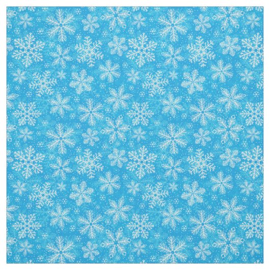 Weiße Schneeflocken Stoff (Muster)