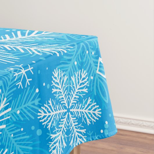 Weiße Schneeflocken Tischdecke (Beispiel)