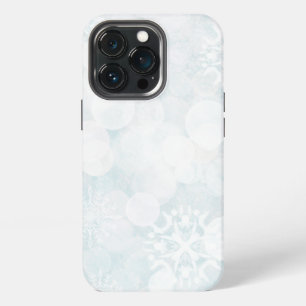 Weiße Schneeflocken und Bokeh-Lichter iPhone 13 Pro Hülle