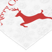 Weiße Schneeflocken und Rentiere Kurzer Tischläufer (Ecke)