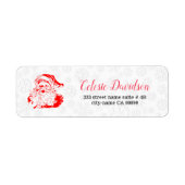 Weiße Schneeflocken und roter Weihnachtsmann (Vorne)