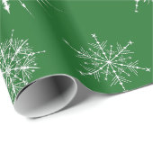 Weiße Schneeflocken Verschiedene Formen Geschenkpapier (Rolleneckpunkt)