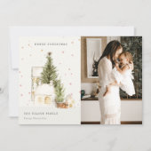 Weiße Schneehäuser Foto Weihnachtsgrüße Feiertagskarte (Vorderseite)