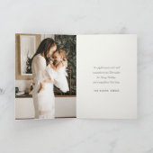 Weiße Schneehäuser Foto Weihnachtsgrüße Feiertagskarte (Innenseite)