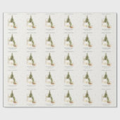 Weiße Schneehäuser Frohe Weihnachtsgrüße Geschenkpapier (Flach)