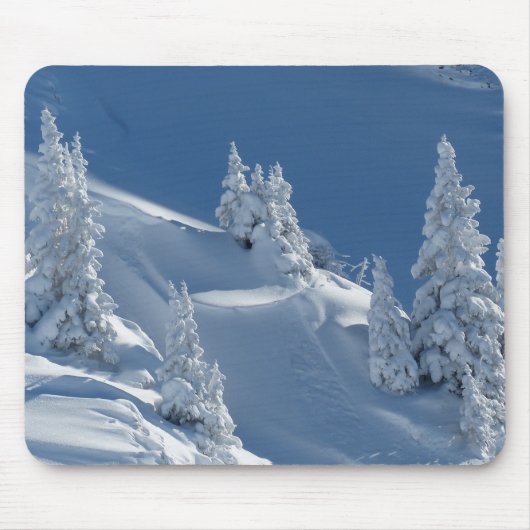 Weiße Schneelandschaft Mousepad (Vorne)