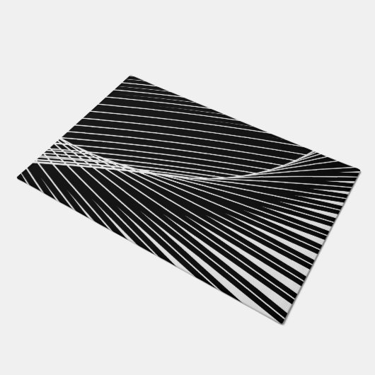 Weiße Schnüre Fußmatte (Schrägansicht)